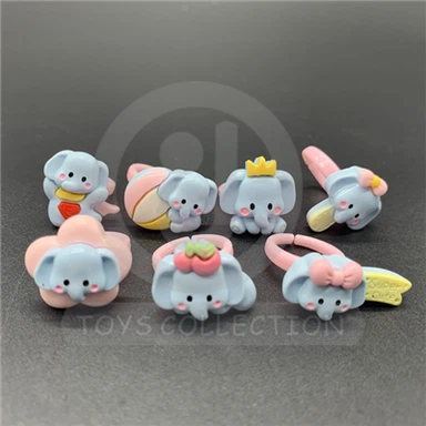 ขายส่งของเล่นแหวนนิ้วแคปซูลช้างน่ารัก